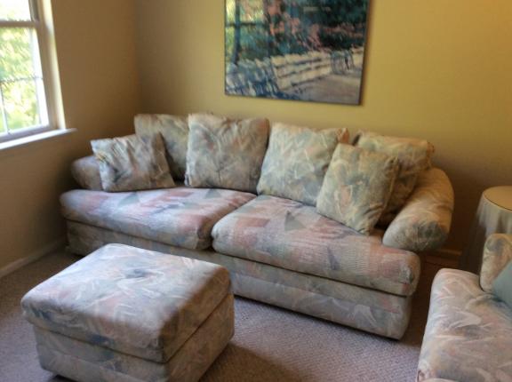 Sofa bed with matching love seat and ottoman for sale in Hillsborough NJ