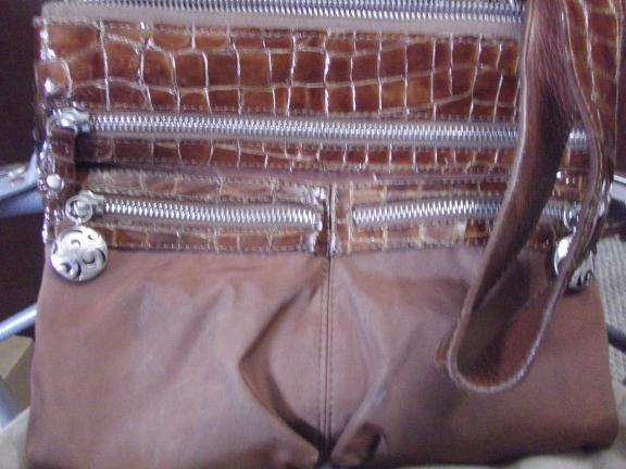 BRIGHTON CROSS BODY ORGANIZER BAG TWISTER GO GO MESSENGER SATCHEL BROWN for sale in Rensselaer IN