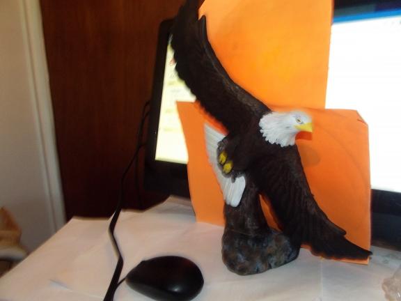 AMERICAN BALD EAGLE BIRD SCULPTURE FIGURINE STATUE LARGE 13 3/4" TALL for sale in Rensselaer IN