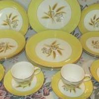 Vintage "Autumn Gold" Homer Laughlin dishes for sale in Newport NC by Garage Sale Showcase member Nantiques, posted 05/22/2018