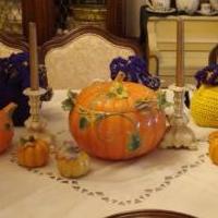 Pumpkin Soup Tureen and Tea pot set for sale in Newport NC by Garage Sale Showcase member Nantiques, posted 05/22/2018